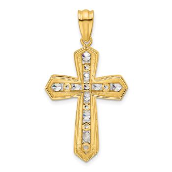1 Carat Lab-Made Diamond Sword Cross Pendant for Men in 14K Gold 3